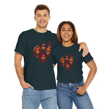 Kaptin Krusher Band T-Shirt – Red Skull with Band Graphic Tee, Heavy Cotton Shirt for Fans, Rock Festival Merch